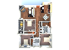 three bedroom apartments floor plan